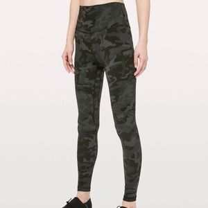 Lululemon Align 28 Incognito Camo Gator Green
